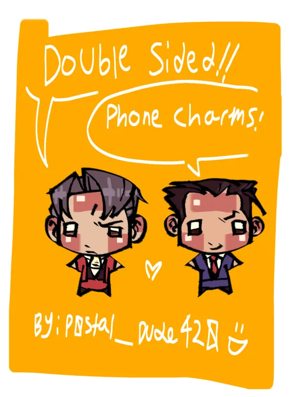 Edgeworth Pheonix (Double sided phone charm)