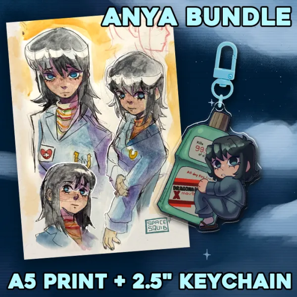 Anya Keychain + Print Bundle | Mouthwashing 