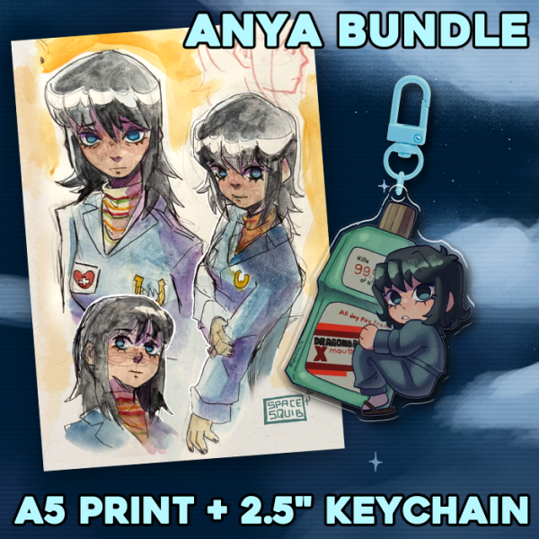 Anya Keychain + Print Bundle | Mouthwashing 