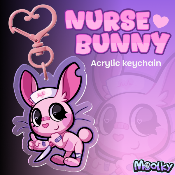 Nurse Bunny Acrylic Keychain