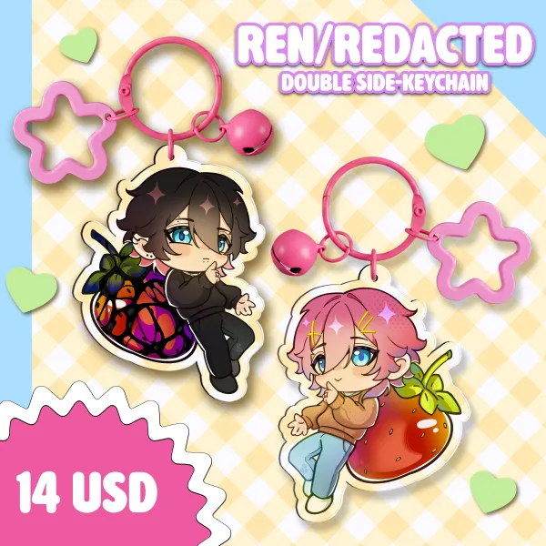 Ren/Redacted 14dwy Acrylic Double Side Keychain