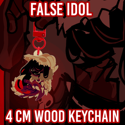 False Idol Full Bleed Wood Phone Charm