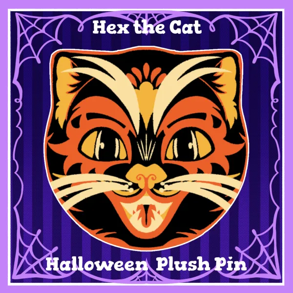 Hex the Cat [Halloween Plush Pin] OC