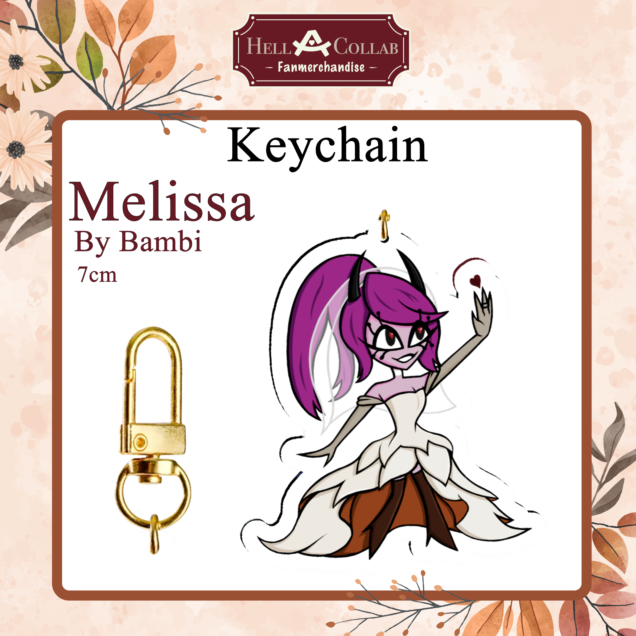 Bride Melissa Keychain || Wedding Hell-a-Collab