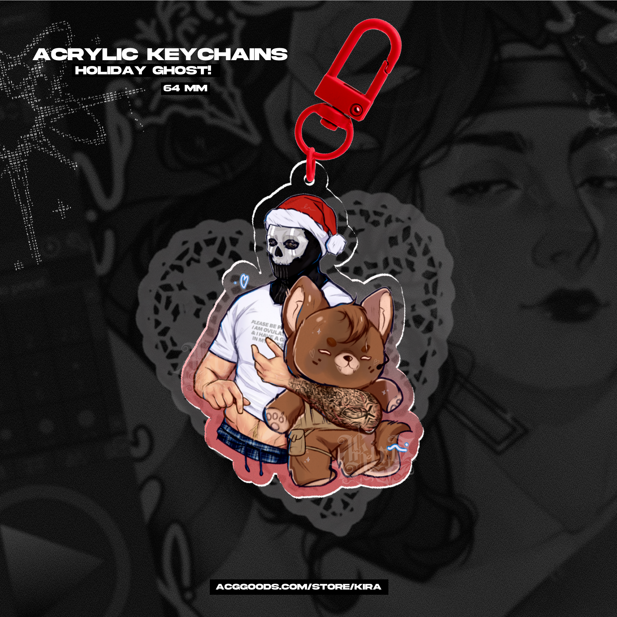 Holiday Ghost! - Acrylic Keychains - COD