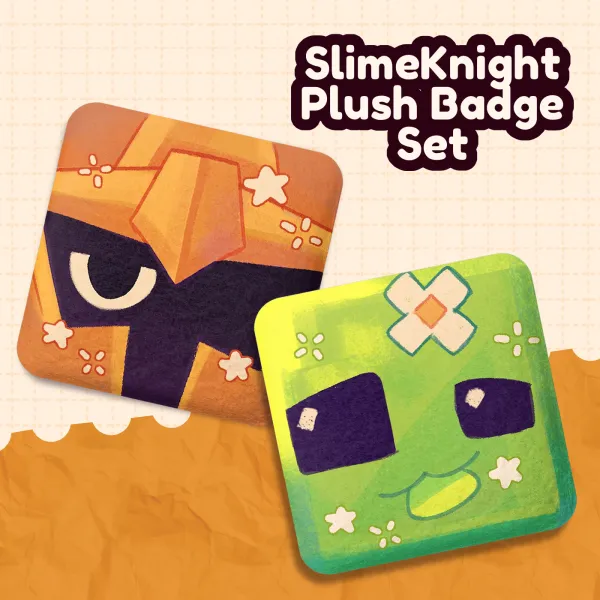 Slimeknight Plush Badge Set