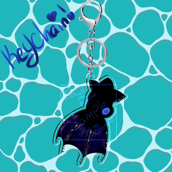 Vampire Squid in the Dark Ripple Keychain