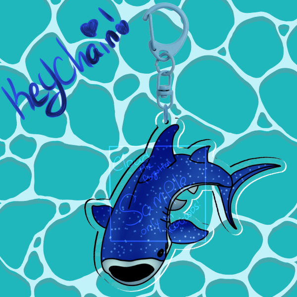 Whale Shark Ripple Acrylic Keychains