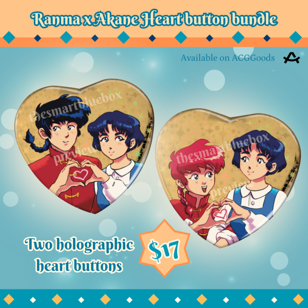 Ranma x Akane heart set