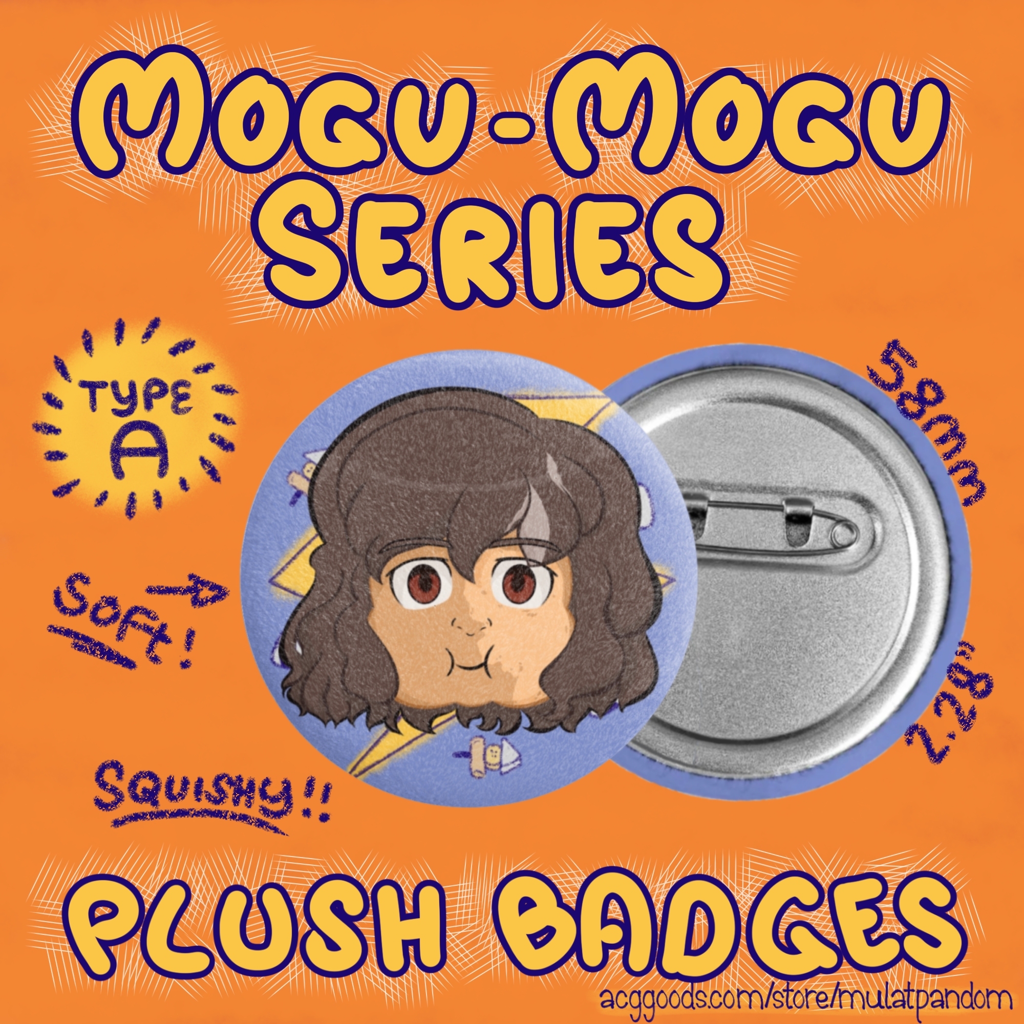 Shindou / Riccardo Mogu Mogu Plush Badge A