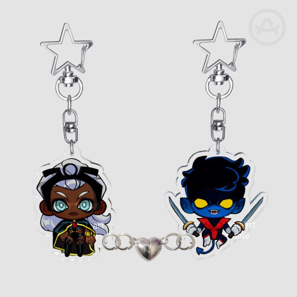 Storm and Nightcrawler | Acrylic Magnet Keychains