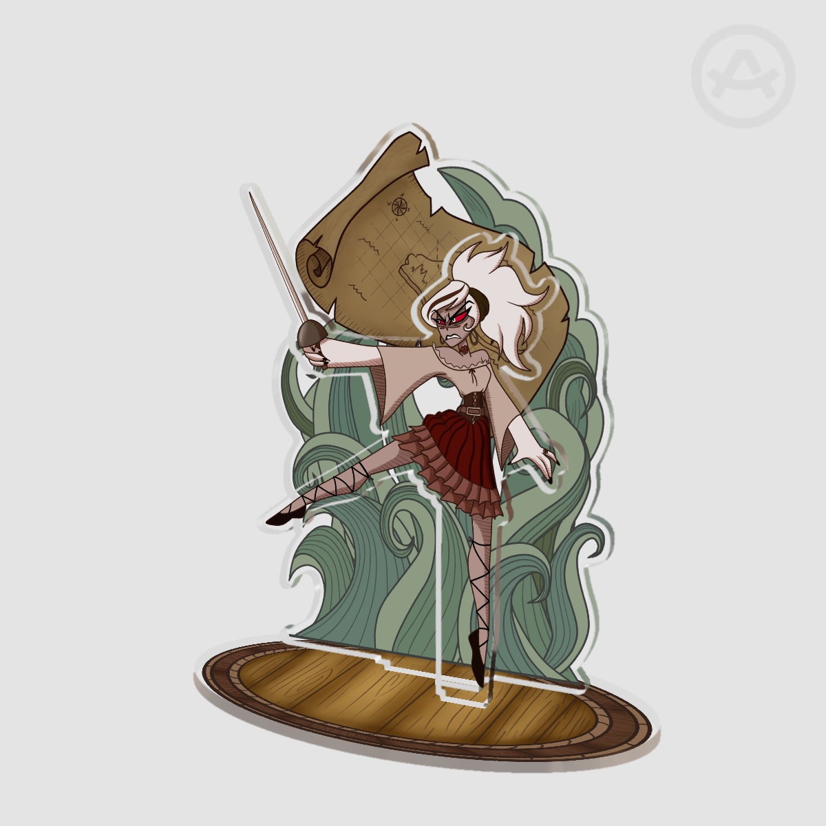 Hazbin Hotel Pirates | Swordswoman Carmilla - Double Insert Acrylic Standees