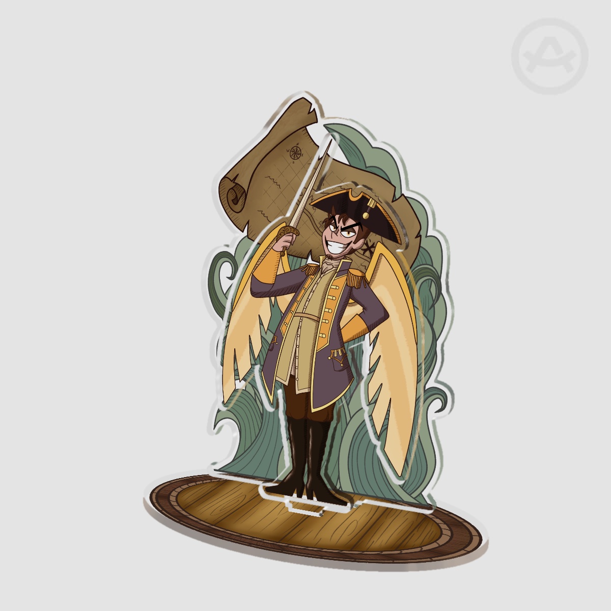 Hazbin Hotel Pirates | Admiral Adam - Double Insert Acrylic Standees