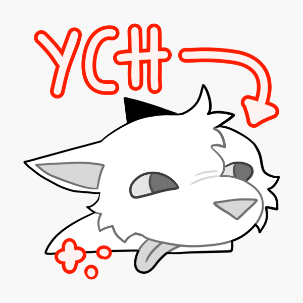 Silly Tongue Out Furry YCH Soft Touch Die Cut Sticker