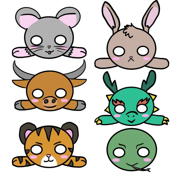 Die Cut Nesoberi Zodiac Sticker Set 1