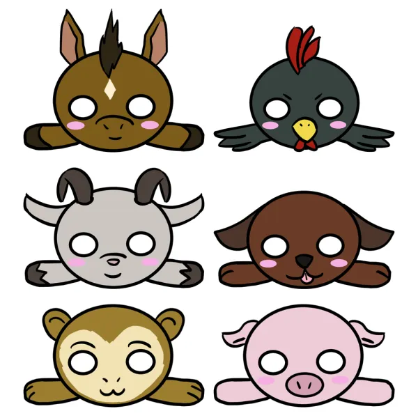 Die Cut Nesoberi Zodiac Sticker Set 2