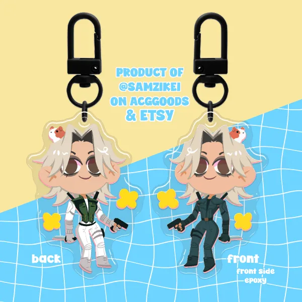 Yelena Front Side Epoxy Keychain