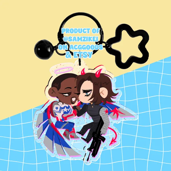 Sambucky Glitter Acrylic Keychain