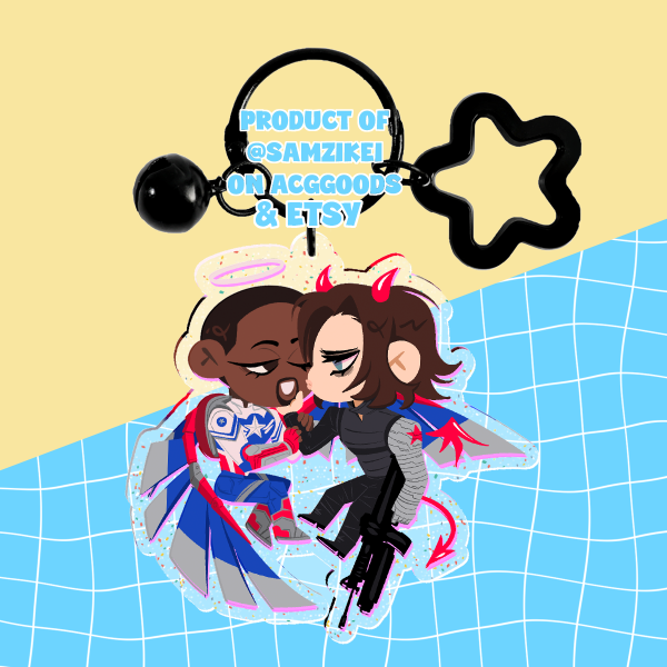 Sambucky Glitter Acrylic Keychain