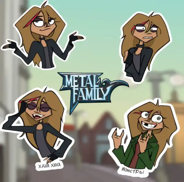 Roxanne(Metal Family OC) sticker pack set
