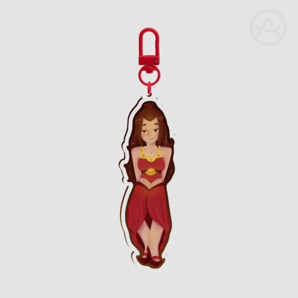Azula Beach Outfit Clear Acrylic Keychains