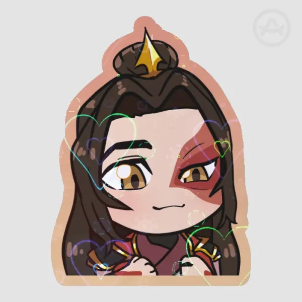 Zuko (fire lord movie) cute Colored Edge Die Cut Stickers