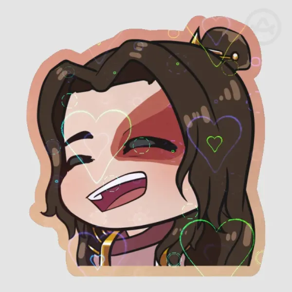Zuko (fire lord movie) smile Colored Edge Die Cut Stickers