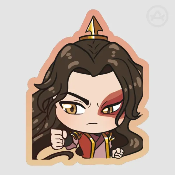 Zuko (fire lord movie) attacking Colored Edge Die Cut Stickers