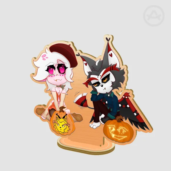 Huskerdust Pumpkin Carving Wood Standee