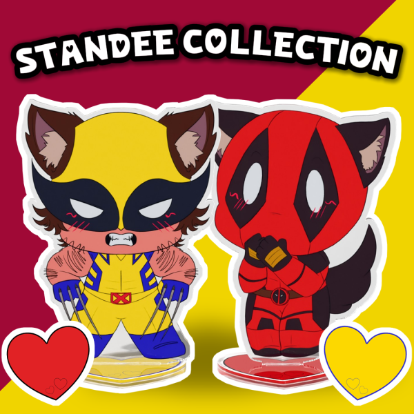 Doggy and Kitty Poolverine Standee Set