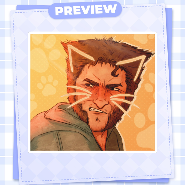 Meow Wolverine Sticker