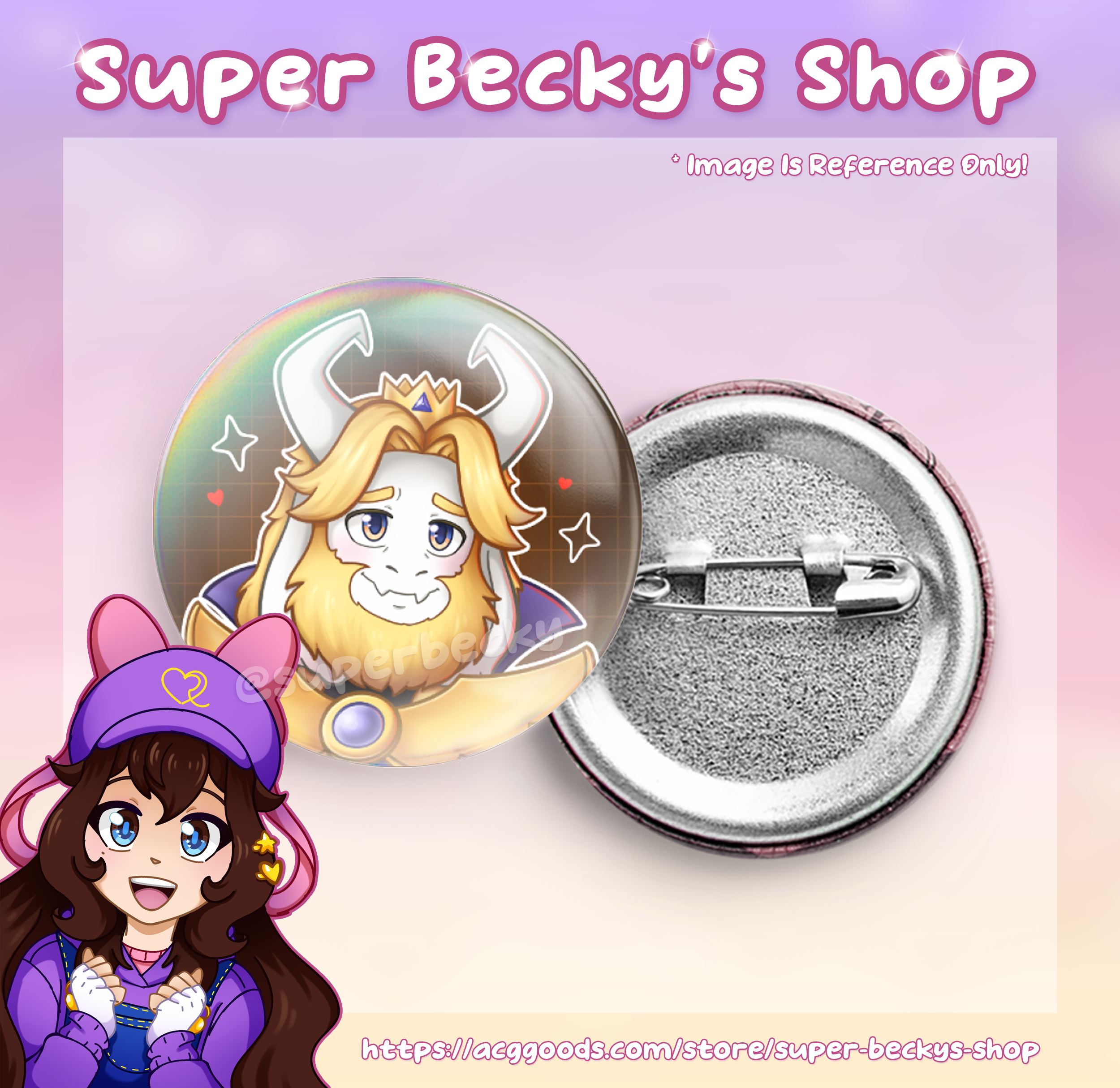 Undertale Asgore 10th Anniversary Pin