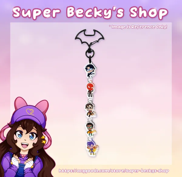 Bat Family Connected Keychain