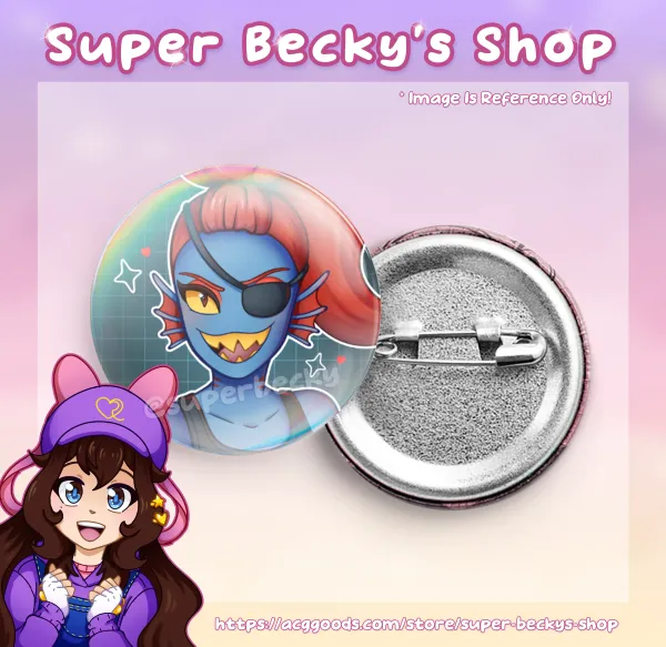 Undertale Undyne 10th Anniversary Pin