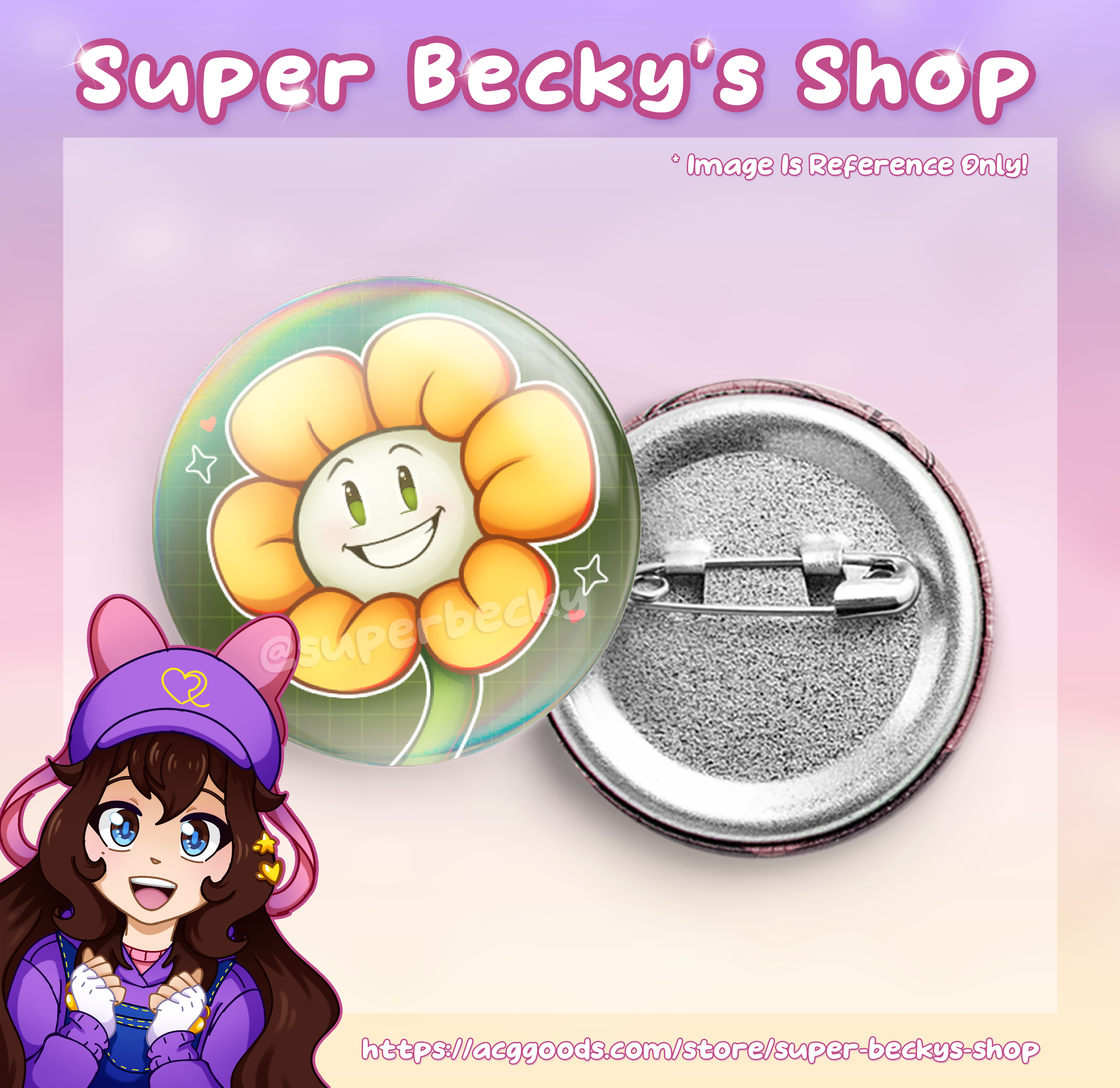 Undertale Flowey 10th Anniversary Pin