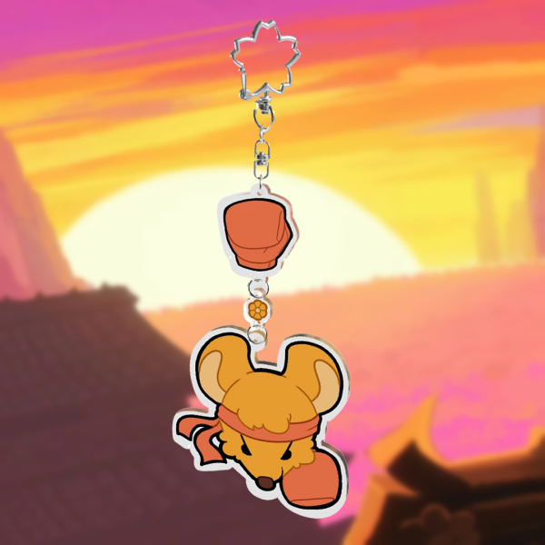 Orange Dangler Keychain