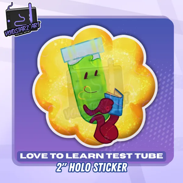 Love to Learn | Test Tube (Inanimate Insanity) Die-cut Holo Sticker