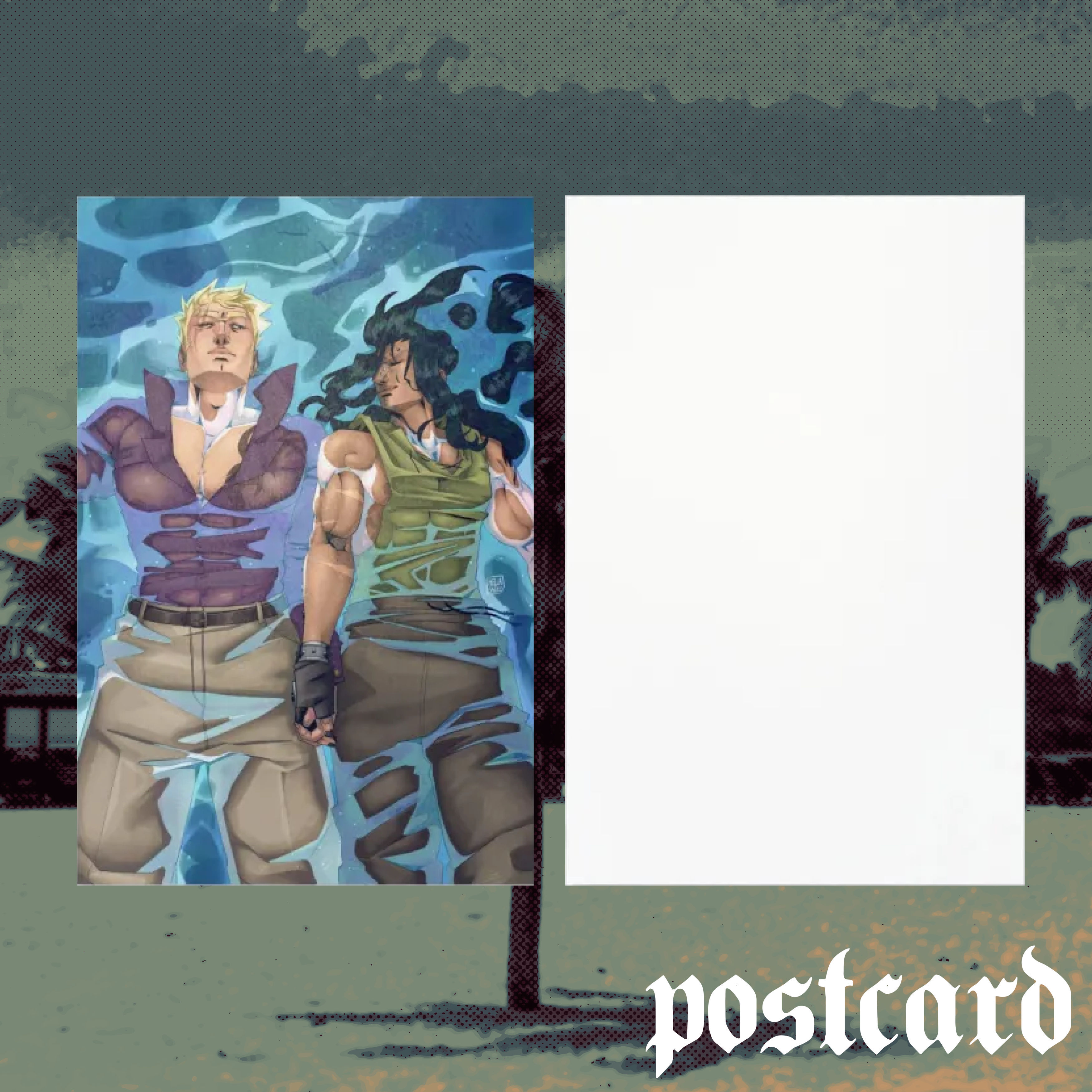 Crystal Cyan Waters [Laxeel] Postcard
