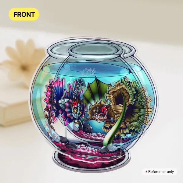 Betta Fish Vikjayce Triple Acrylic Standees