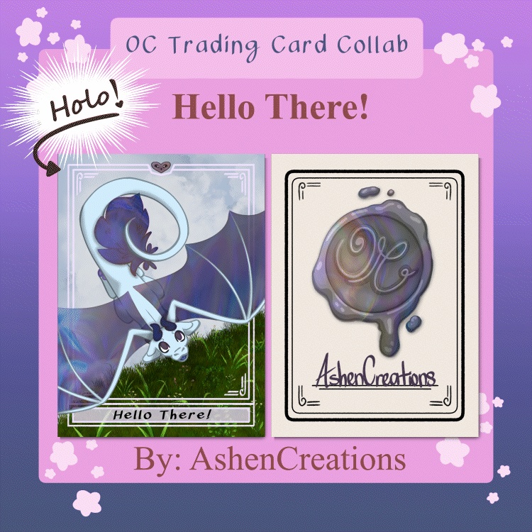 "Hello There!" Skai (OC) Aurora Holographic Trading Card