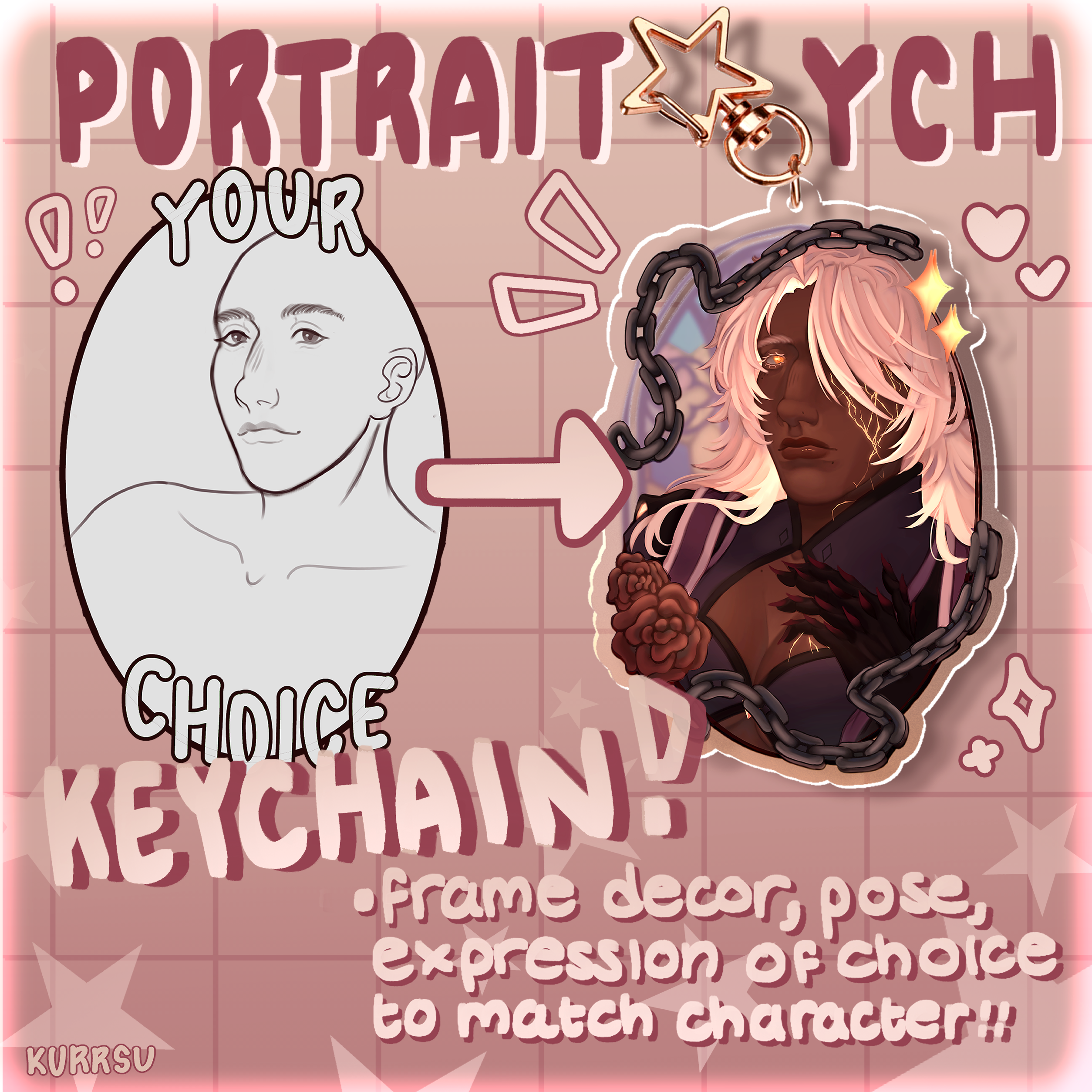 YCH framed portrait keychain !