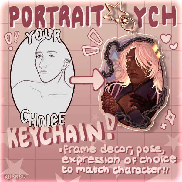 YCH framed portrait keychain !