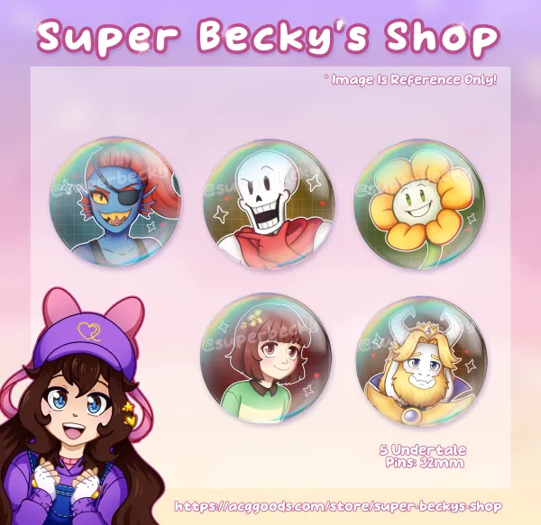 Undertale 10th Anniversary Pins, Set 2