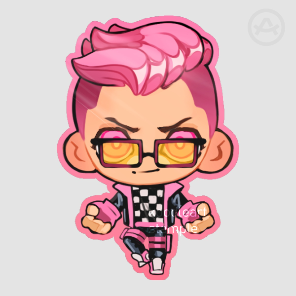 Kid Omega/Quentin Quire | Colored Edge Die Cut Stickers
