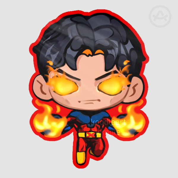 Vulcan/Gabriel Summers | Colored Edge Die Cut Stickers