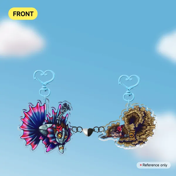 VikJayce Betta Fish Acrylic Magnet Keychains