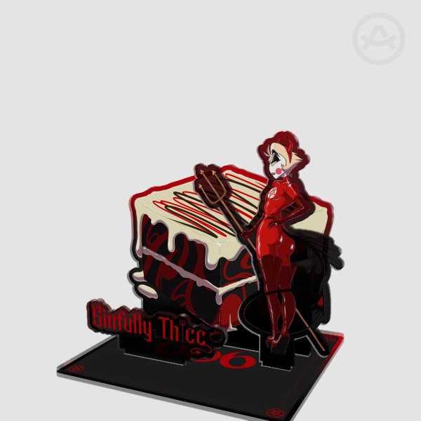 Devil’s Sweet Treats (Halloween Ver.) - Sinfully Thicc (Red Velvet Marble Cake) Standee