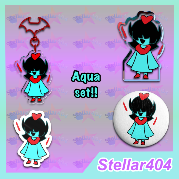 Aqua Deltarune Set