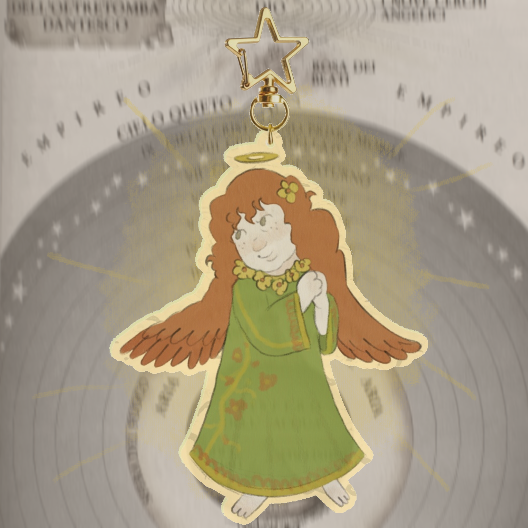 Beatrice Portinari - Divina Commedia |  Ripple Acrylic Keychains