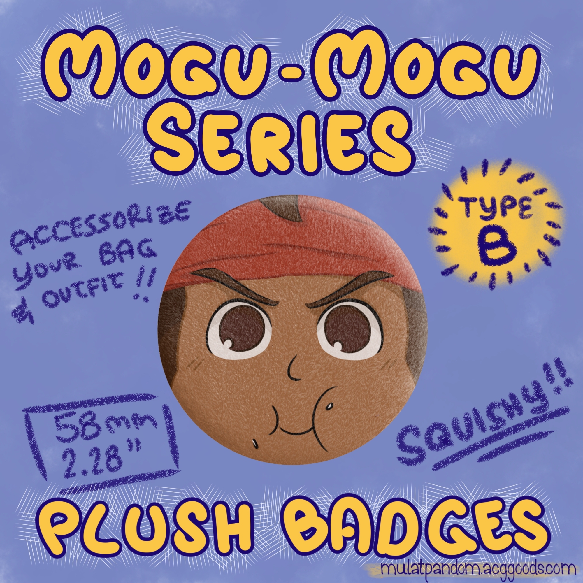 Coach Endou / Mark Mogu Mogu Plush Badge B